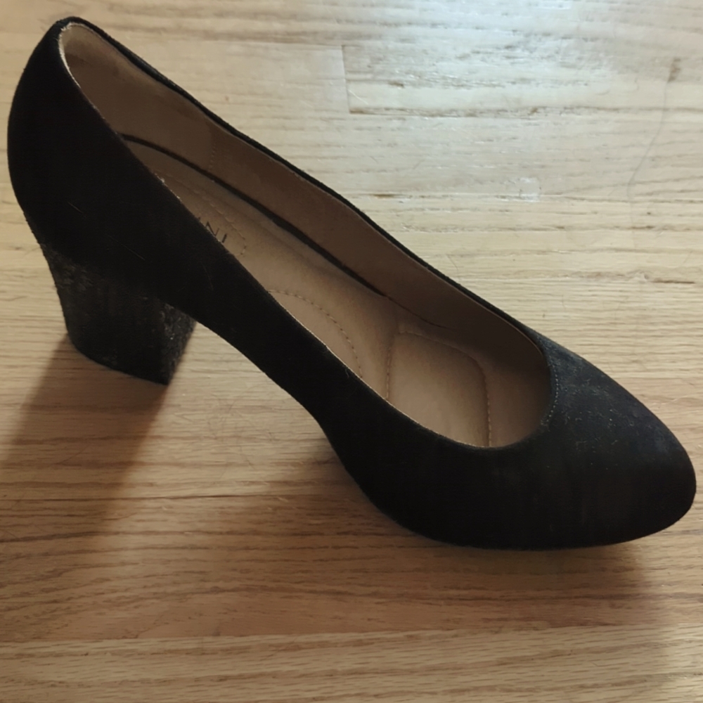 Lane Bryant Black heels with sparkle